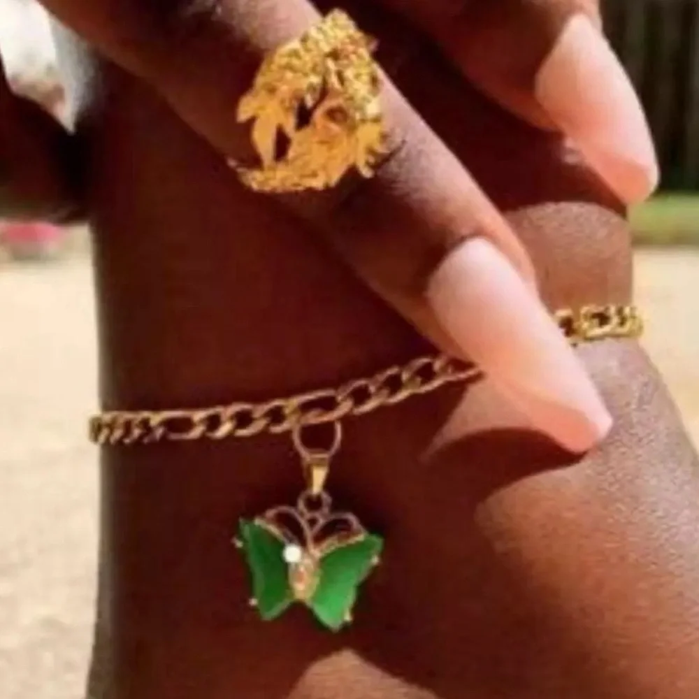 Butterfly anklet